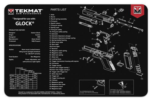 Tekmat Glock Cleaning mat gun cleaning mat, gun mat, tekmat, gun cleaning, gun accessories